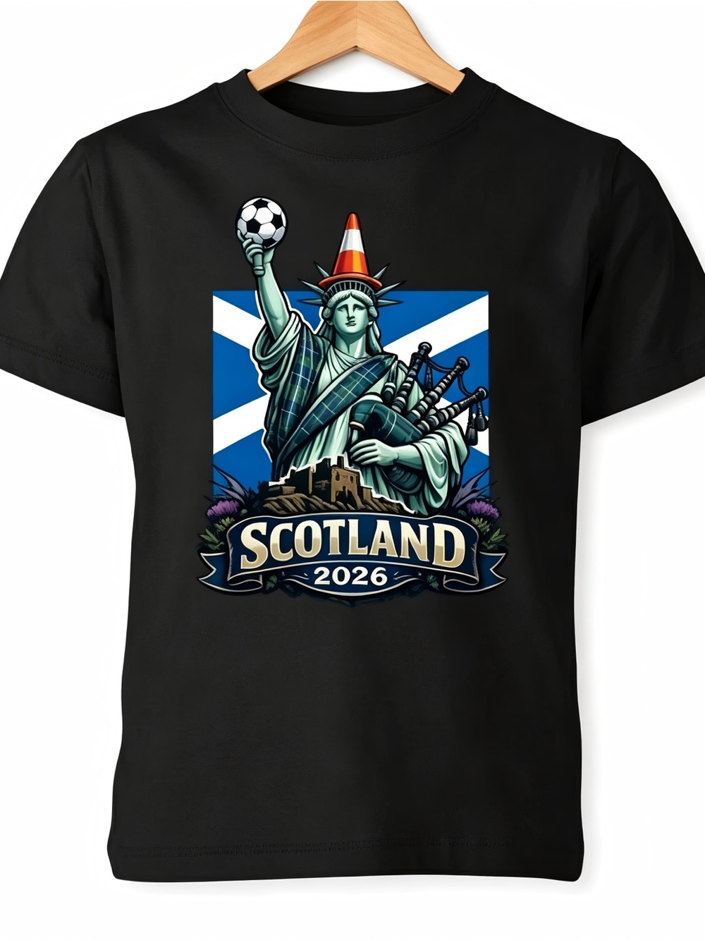Scotland Football World cup Liberty Cone Womens Mens T-shirt Unisex